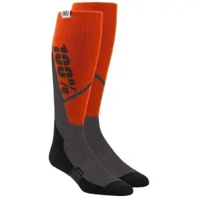 20053-00007 100% Torque Comfort Moto Orange Charcoal Socks Size Small-medium