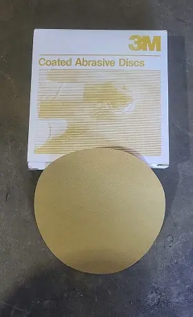 5inxnh 3m 01020 Coated Abrasive Discs 320-a Grit Fre-cut Gold Paper