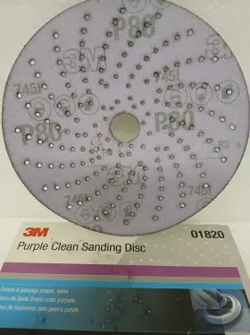01820 3m Purple Clean Sanding Hookit Disc 6 Inch 7451 P80 Grit 50 Pack Da Auto Body