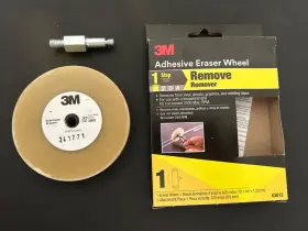 03612 3m 4 Inch X 5/8 Adhesive Eraser Wheel New