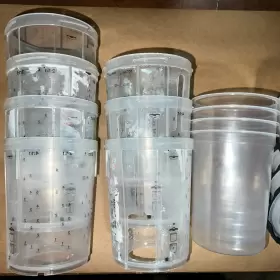 26112 3m 26112/10 13.5 Oz Pps 2.0 Paint Prep System 4 Midi Lids/liners #26112 And 7 Used Cups