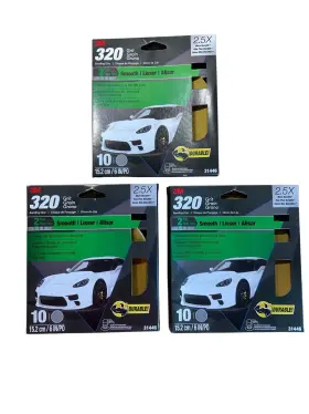 31446 3m 320 Grit 6 Inch Smooth Sanding Disc 2.5x More Durable Box Of 10 Lot 3