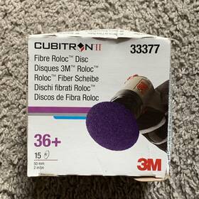 3m 33377 2 Inch Grinding Discs 36 Grit Cubitron Ii Fibre Roloc 15/box