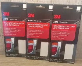 03343 3m 3343 Clear 3.75 Inch X 7.75 High Strength Tail Light Lens Repair Film Lot Of 3