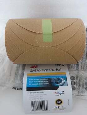 3m 49916 Stikit Gold Paper Disc Roll 216u 6 Inch P120 Psa Da Sanding Discs 125