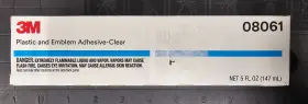 534634 3m 08061 Plastic And Emblem Clear Adhesive 8061 5 Oz. Quick Dry