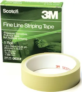 6314 3m Scotch Fine Line Striping Tape 8 Pull Outs 1 Inch X 550