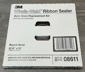 8611-08611 3m 08611 Window-weld Round Ribbon Windshield Sealer 5/16 Inch X 15ft 8611