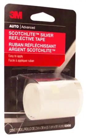 3m Company 051131034563 4 Pack Reflective Safety Tape Silver 2 X 36- Inch 03456