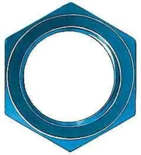 Fbm2099 Aeroquip Bulkhead Fitting Nut 4 An Aluminum Blue Anodized Pair -