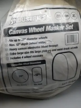 30239 Aes Industries Canvas Wheel Masker Set Extra Large Covers 4 Pieces