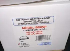 2475090 Alarm Controls 600wp 600 Pound Weather-proff Gate Lock By