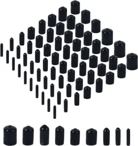 Amy-25 Aleric 163pcs Rubber End Caps Round Bolt Covers Vinyl Cap Screw