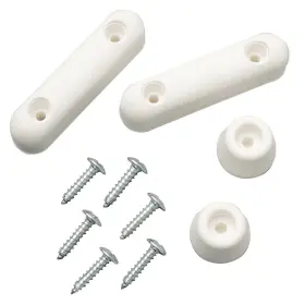 411959 All-source 2 Inch X 3/4 White Plastic Toilet Seat Screw Bumper Set
