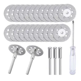 Dcw0025 Allmuis C I Y 545 Diamond Cutting Wheel 22mm 25pcs With 402 Mandrel 3mm 5pcs And