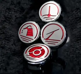Acc-273042-wht American Car Craft 273042-wht Executive Series Fluid Cap Covers