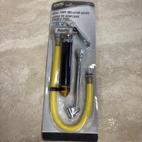 101ha Amflo 00219 Dual Foot Inflator Gauge 12 In Hybrid Air Hose Flexible Cold New
