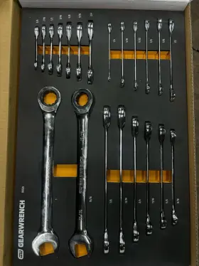 86526 Apex Gearwrench 21 Piece Sae Standard And Stubby Ratcheting Wrench Set