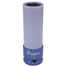 7870-17 Astro Pneumatic 17mm 6 Point Impact Socket - Deep Blue