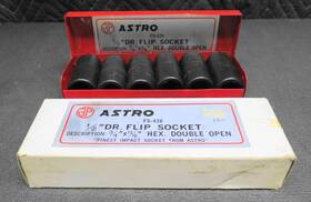 Astro Pneumatic Fs-426 Nos 6pc 1/2 Inch Drive 3/4 X 13/16 Flip Impact Socket Set -