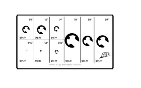 Atd Tools 663126003517 300 Pcs E Clip Assortment Set Retaining Clips Kit E-rings Shaft Lock