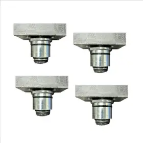 Atlas Automotive Equipment 810524029728 Set Of 4 Slotted Rubber Adjustable Adapters 2 Inch Peg