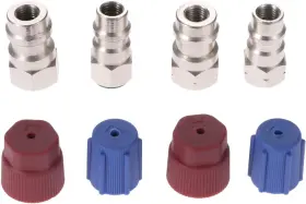 Aupoko 606034661172 R12 R22 To R134a Conversion Adapter Kit Blue Silver And Red