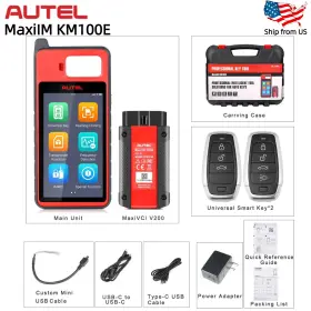 Hksk384-b Autel Maxiim Km100e Universal Key Generator Kit Transponder Read Write Clone