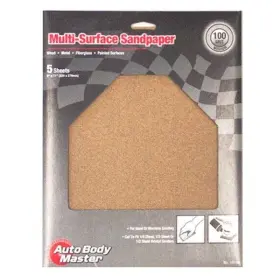 10060 Autobody Master 9 Inch X 11 60 Grit Aluminum Oxide Multi-surface Sandpaper 4 Pieces