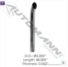 562.u5548sc Automann Chrome Stack 5 Inch Od 48 Length