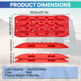 12g061195 Autoxbert 10t Recovery Tracks Sand Mud Snow Off Road Traction Boards Mat Tire Ladder 4x4