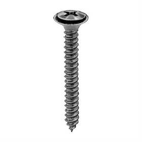 Auveco 10654 Tapping Screw #8-18 X 1-1/4 Inch Phillips Oval Head #6 Sems Black Qty 100