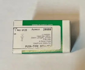 11589291 Auveco 20989 25 Push-type Retainer 18 Mm Dia Head