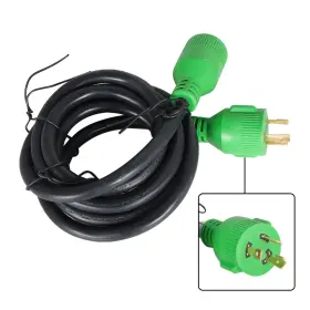 Law165834 Backye 3 Prong 30 Amp Generator Extension Cord 10 Feet Nema L5-30p To L5-30r 125v Sjtw