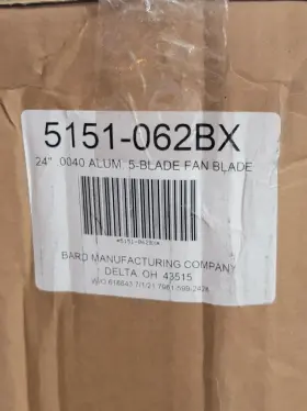 5151062bx Bard Hvac Fan Blade 24 Inch Alum 5-blade Blade. Free Ship L48