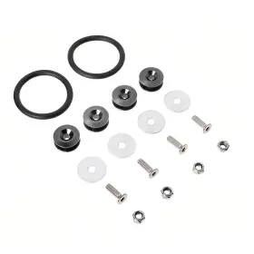 Bqrfk-004 Bezt Gray Brushed Trunk Bumper Quick Release Fastener Kits Aluminum Hatch Washers