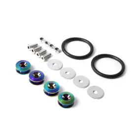 Bqrfk-007 Bezt Neo Chrome Brushed Trunk Bumper Quick Release Fastener Kit Aluminum Hatch Washer