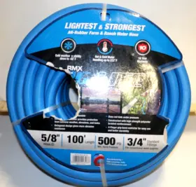 Bsal58100 Blubird 10010024 Ag-lite #bsal58100 5/8 Inch X 100ft Water Poly Braided Rubber Hose