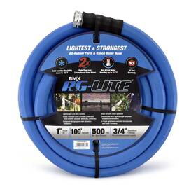 Blubird 10010035 Bsalone100 Ag-lite 1 Inch X100ft Hot/cold Water Polyester Braided Rubber Hose