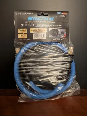 Bbld3803 Blubird 10010425 Rubber Air Hose Lead 3ft X 3/8 Inch Ultra-light And Super Strong
