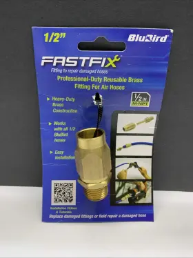 10010570 Blubird Fffx12 Fast Fix 1/2 Inch Air Hose Assembly Repair Fitting