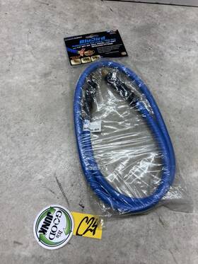 Blubird Bbsr3805 Snubber Whip Hose - Rubber 3/8 Inch X 5ft 1/4 M-npt Ball Swivel