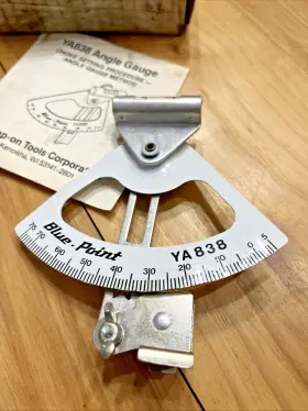 Ya838 Blue Point Snap On Choke Angle Gauge Miter Saw Protractor Finder