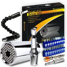 Pursoc0011 Bnowi Home Diy Tools Set Universal Socket Wrench Auto Adjustable Size Sem Set1