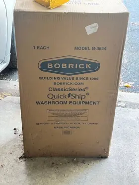 B-3644 Bobrick Recessed Stainless Steel Waste Receptacle Equip
