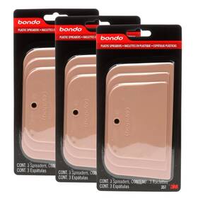 Bondo 00357 Plastic Spreaders 3 Different Sizes Makes Body Filler Pack