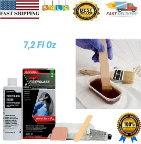 6452342 Bondo Fiberglass Resin Repair Kit Metal Plastics Canoe Rv Car Auto Body Repairing Wood