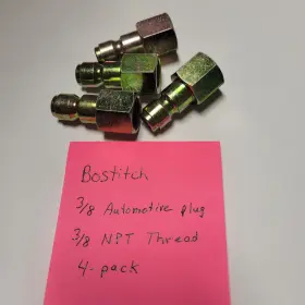 Ap-38 Bostitch 3/8 Inch Automotive Plugs 3/8in Npt Female Thread 4-pack