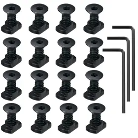 Pecw19b Brand Pecawen 16 Pack M5 T-nut Screw Replacement Sets Compatible With Rail Mount Black