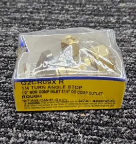 G2cr09xr Brass Craft G2cr09x 2pack Brasscraft 1/4 Inch Turn Angle Stop Valve 1/2 Comp Inlet Outlet